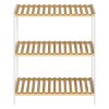 Levede Bamboo Storage Shelf 3-Tier Organiser Shelving Unit Stand Shoe Rack