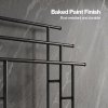 Levede Towel Rail Metal Rack With Basket 3-Tier Storage Anti-Slip Foot Black