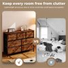 Levede Chest of Drawers 7 Drawer Storage for Bedroom Living Room in Brown Black