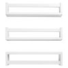 Levede Nursery Book Shelves Kids Wall Floating Shelf White Solid Wood 3 Pack