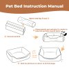 Skylos 101cm Dog Bed Orthopedic Memory Foam Pet Cushion Washable Puppy Mattress