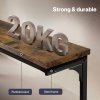 Levede Console Table Slim Height Adjustable with Outlets for Entryway Sofa Black