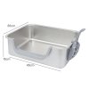 Skylos Cat Litter Tray Stainless Steel 7.5cm Low Entry High Sides 201 Steel