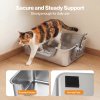 Skylos Cat Litter Tray Stainless Steel 7.5cm Low Entry High Sides 201 Steel