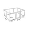 Skylos Dog Pen, Transparent Dog Playpen, 153x102x60cm, HDPE Acrylic, White