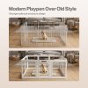 Skylos Dog Pen, Transparent Dog Playpen, 153x102x60cm, HDPE Acrylic, White