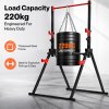 Centra Pull Up Bar, Pull Up Station, Dip Bars Free Standing, 220KG, Black Red