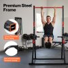 Centra Pull Up Bar, Pull Up Station, Dip Bars Free Standing, 220KG, Black Red