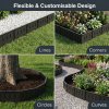 Lambu Lawn Edging, Garden Edging Border, Flexible PP PE Modular Black, 178pc