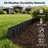 Lambu Lawn Edging, Garden Edging Border, Flexible PP PE Modular Black, 178pc