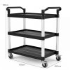 Levede Tool Trolley 3 Tier Rolling Storage Cart Multi-functional Workplace Black