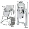 Dekko Baby High Chair 4 in1 Foldable Toddler Feeding Table Adjustable Portable