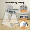 Dekko Baby High Chair 4 in1 Foldable Toddler Feeding Table Adjustable Portable
