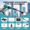 Traderight Cordless Pressure Washer 50Bar/725PSI Dual 4000mAh 6-in-1 Nozzle LCD