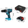Traderight 2 Battery 21V Cordless Drill Combi Driver Electric Screwdriver Set