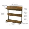 Levede Mug Holder Stand Coffee Cup Rack Storage Organiser 8 Hooks Rustic Brown
