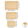 Toque 3Pcs Bamboo Cutting Board Set Chopping Boards Serving Platter Kitchen