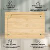 Toque 3Pcs Bamboo Cutting Board Set Chopping Boards Serving Platter Kitchen