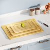Toque 3Pcs Bamboo Cutting Board Set Chopping Boards Serving Platter Kitchen