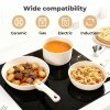 Toque 5PCS Cookware Set Non-Stick Pots and Sauce Pans Set with Detachable Handle