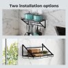 Toque Wall Mounted Pot Pan Rack Multipurpose Utensil Rail Holder Shelf 12 Hooks