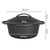Toque 6.6L Cast Iron Dutch Oven Heavy Duty Casserole Dish Pot Stockpot With Lid