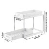 Toque Under Sink Organiser Two Slide-Out Drawers Kitchen Storage 2pcs White