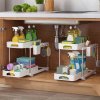 Toque Under Sink Organiser Two Slide-Out Drawers Kitchen Storage 2pcs White