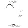 Emitto LED Lash Light Half Moon Lamp for Lash Extension Tattoo Aluminium Alloy