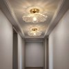 Emitto Ceiling Light Flower Clear Glass Fixture Chandelier Flush Mount 2 PCS