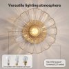 Emitto Ceiling Light Flower Clear Glass Fixture Chandelier Flush Mount 2 PCS