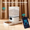 Skylos Dog Feeder Food Automatic Dispenser 6L Dual Bowl APP Timer Portal Contol