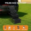Skylos Pet Stairs Dog Ramp 4 Soft Steps for Car SUV Booster Foldable Portable
