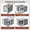 Skylos Cat House Indoor Cat Cave with Scratch Pad Fluffy Ball Pet Bed Foldable