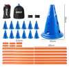 Skylos Dog Agility Training Set Hurdle Cone Kit Height Adjustable Storage Bag