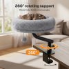 Skylos Cat Desk Bed Rotatable Adjustable Elevated Grey Cozy Hanging Desk