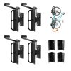 MONVELO Bike Rack Hook-mounted Parking Rack Swivel Wall Mount Bike Storage 4PCS