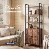 Levede Bookshelf 6 Tier Adjustable Display Shelf90kg Living Room Walnut Colour