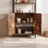 Levede Bookshelf 6 Tier Adjustable Display Shelf90kg Living Room Walnut Colour