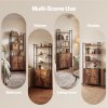 Levede Bookshelf 6 Tier Adjustable Display Shelf90kg Living Room Walnut Colour