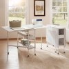 Levede Sewing Table Foldable Craft With Grid Adjustable Height Storage Black