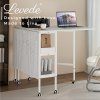 Levede Sewing Table Foldable Craft With Grid Adjustable Height Storage Black