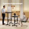 Levede Standing Desk Small Adjustable Height Folding Office 50kg Load Black
