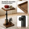 Levede C Shaped Side Table Height Adjustable Rolling 360° Swivel Top End Table