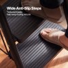 Traderight Small Step Ladder Foldable 150KG Carbon Steel Kitchen Steps Black