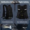 Swifto Hiking Backpack Foldable 20L Water Resistant Daypack Camping Black