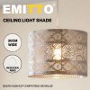 Emitto Ceiling Light Shade Moroccan Style Silver Chrome Pendant Shade Lamp Decor
