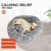 Skylos Dog Bed Cat Beds Washable Large Puppy Soft Warm Calming Cushion Round