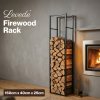 Levede Firewood Rack Steel Outdoor Storage Log Holder Fireplace 40 x 25 x 150cm