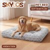 SKYLOS Large Dog Bed Plush Soft Rose Velvet Non-Slip Pet Crate Keneel Mat 3XL